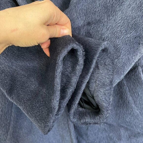 VTG Donovans Baby Llama & Wool 3/4 Length Winter Coat Blue/Purple Sz 12‎ - Picture 5 of 16